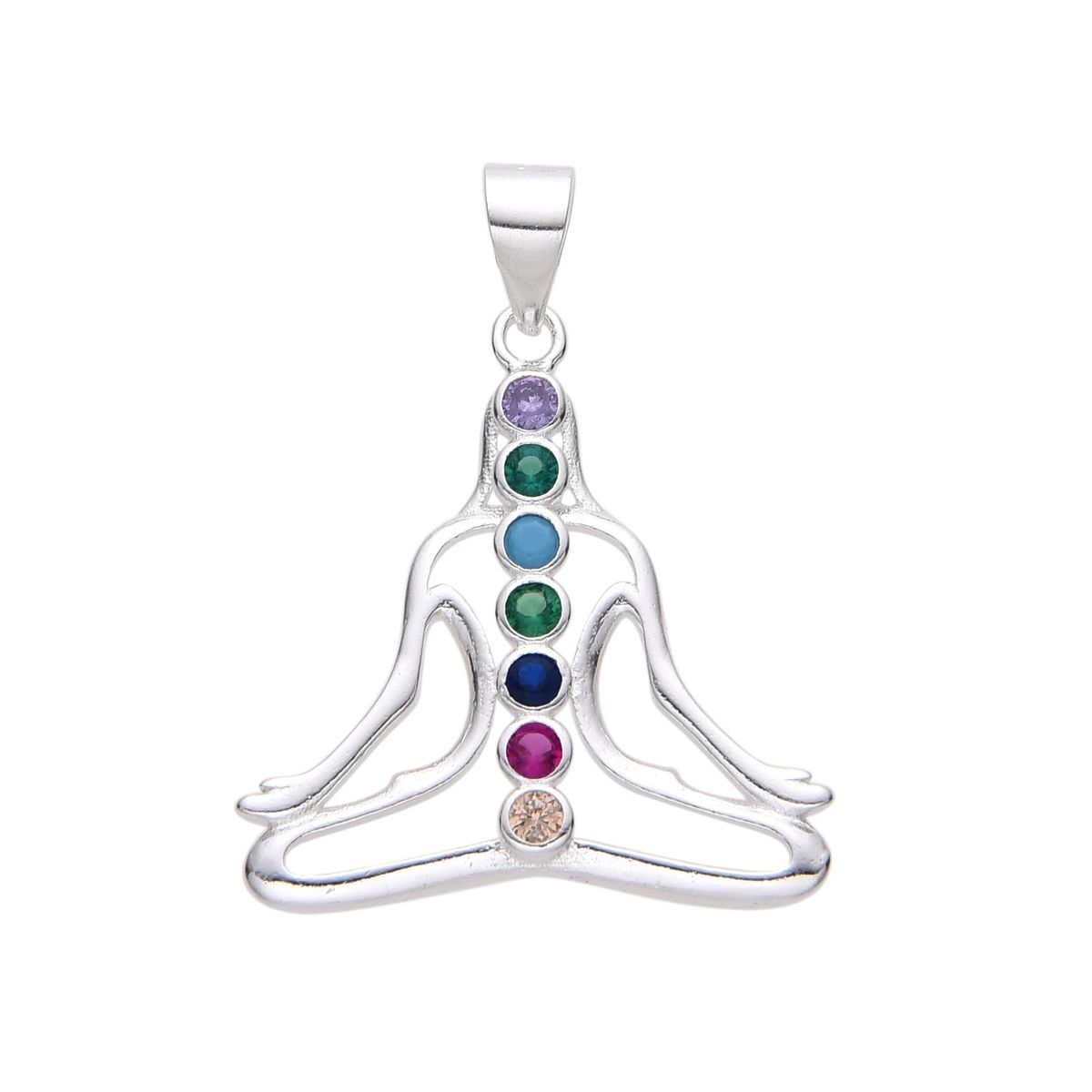 ESPIRAL ROJO - Dije 7 Chakras - Plata