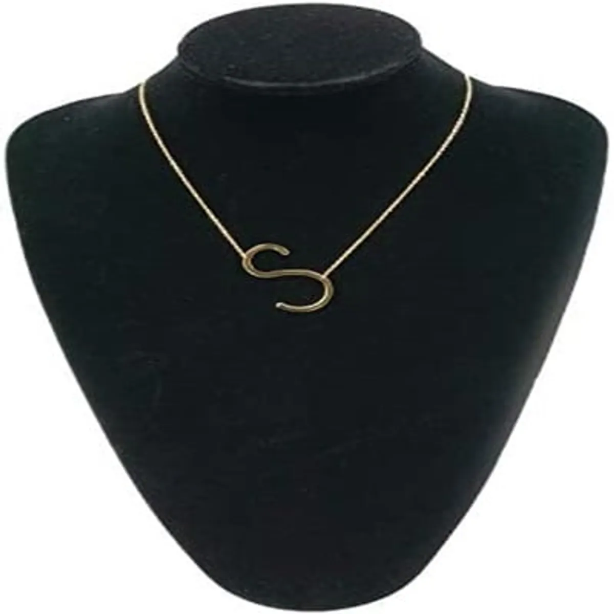 GENERICO - Collar con inicial en acero inoxidable S