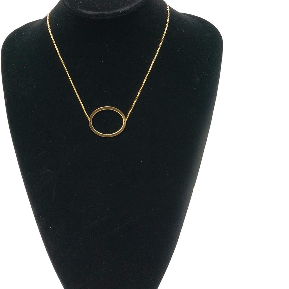 GENERICO - Collar con inicial en acero inoxidable O