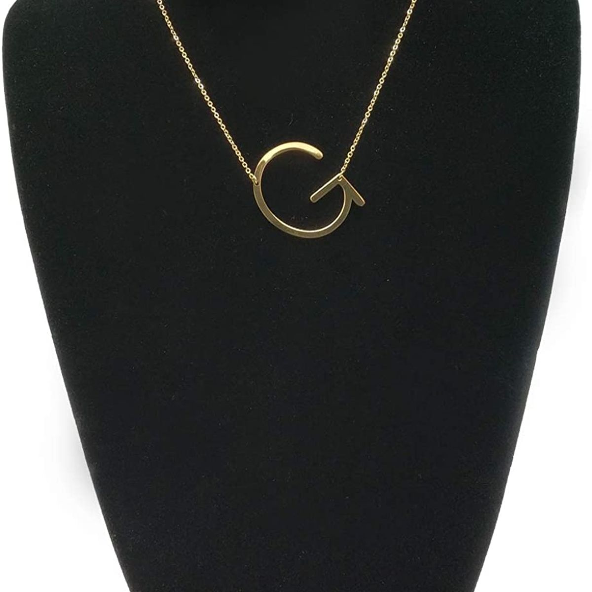 GENERICO - Collar con inicial en acero inoxidable G