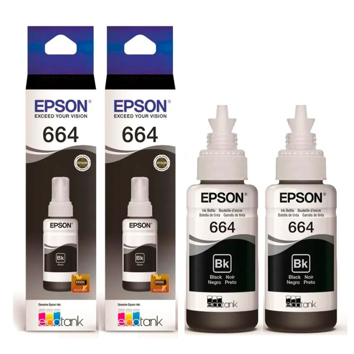 EPSON - KIT DE 2 TINTAS EPSON 664 COLOR NEGRO