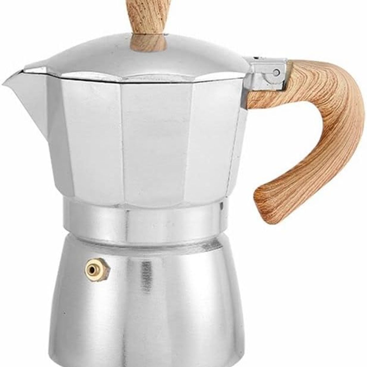 GENERICO - Cafetera italiana vintage plateado  6 tz