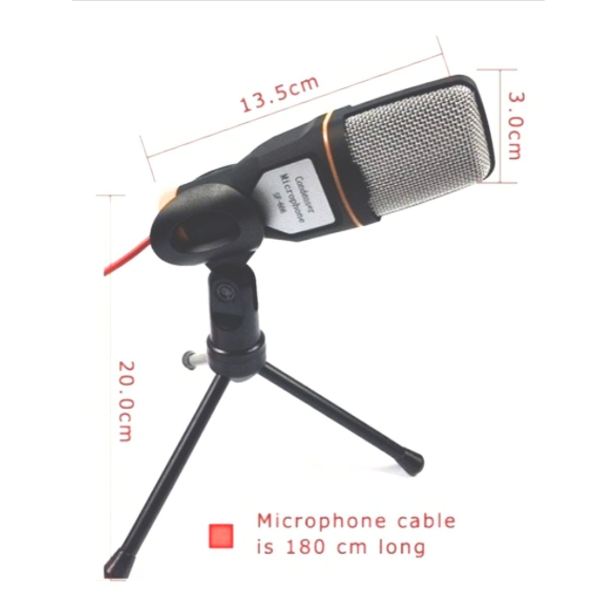 GENERICO - Micrófono Condensador Omnidireccional Con Trípode Podcast SF-666