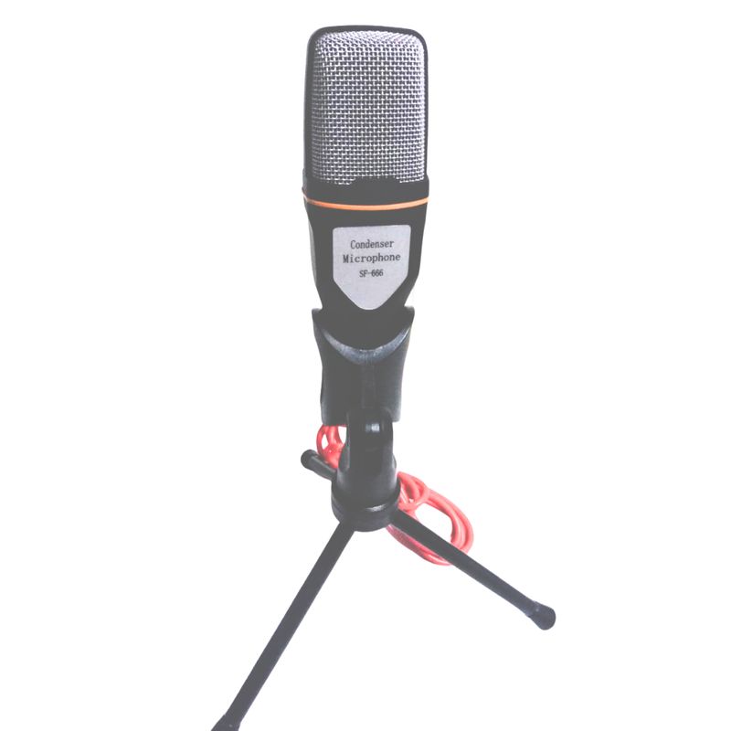 GENERICO - Micrófono Condensador Omnidireccional Con Trípode Podcast SF-666