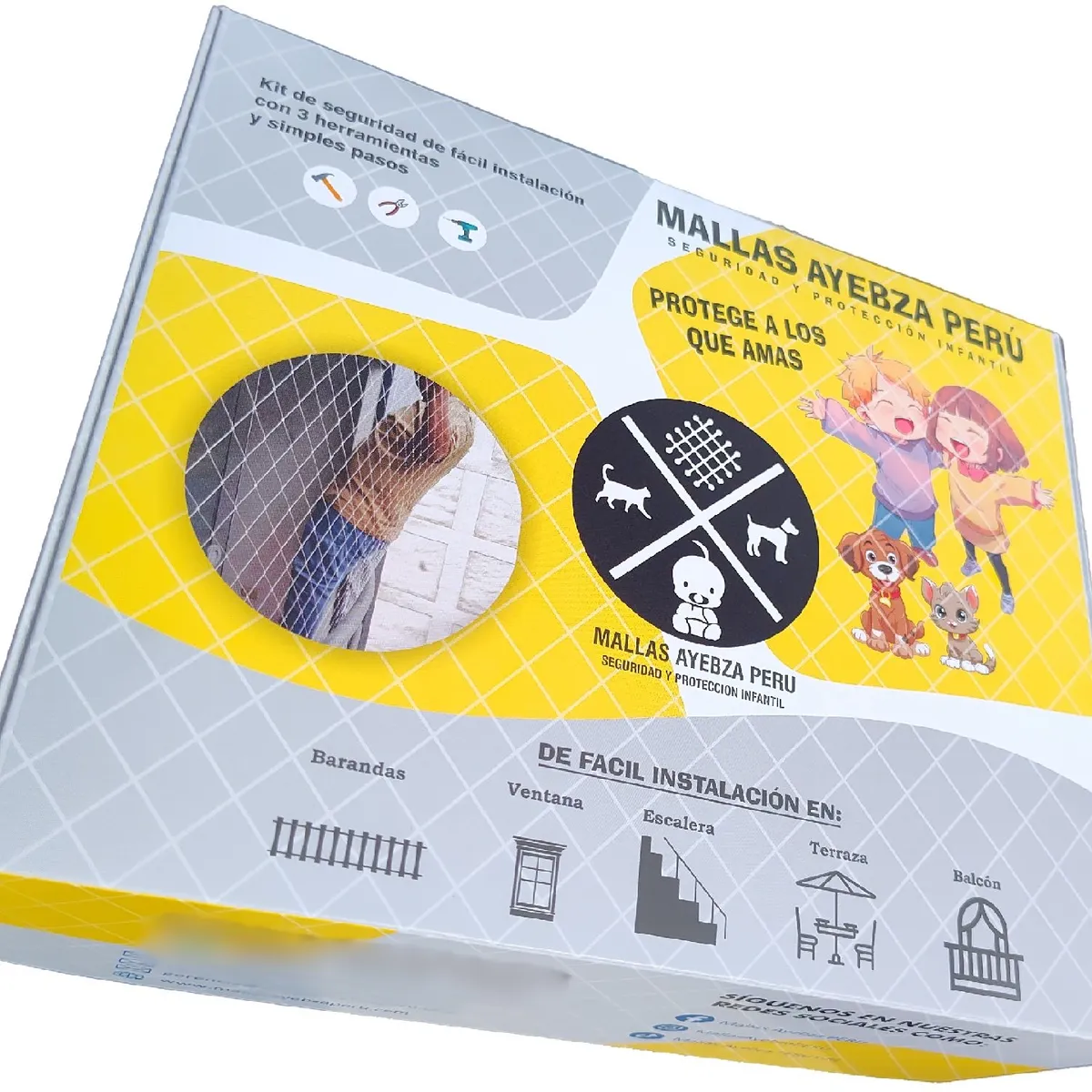 GENERICO - Malla de Seguridad Anticaidas KIT 250x500 CM