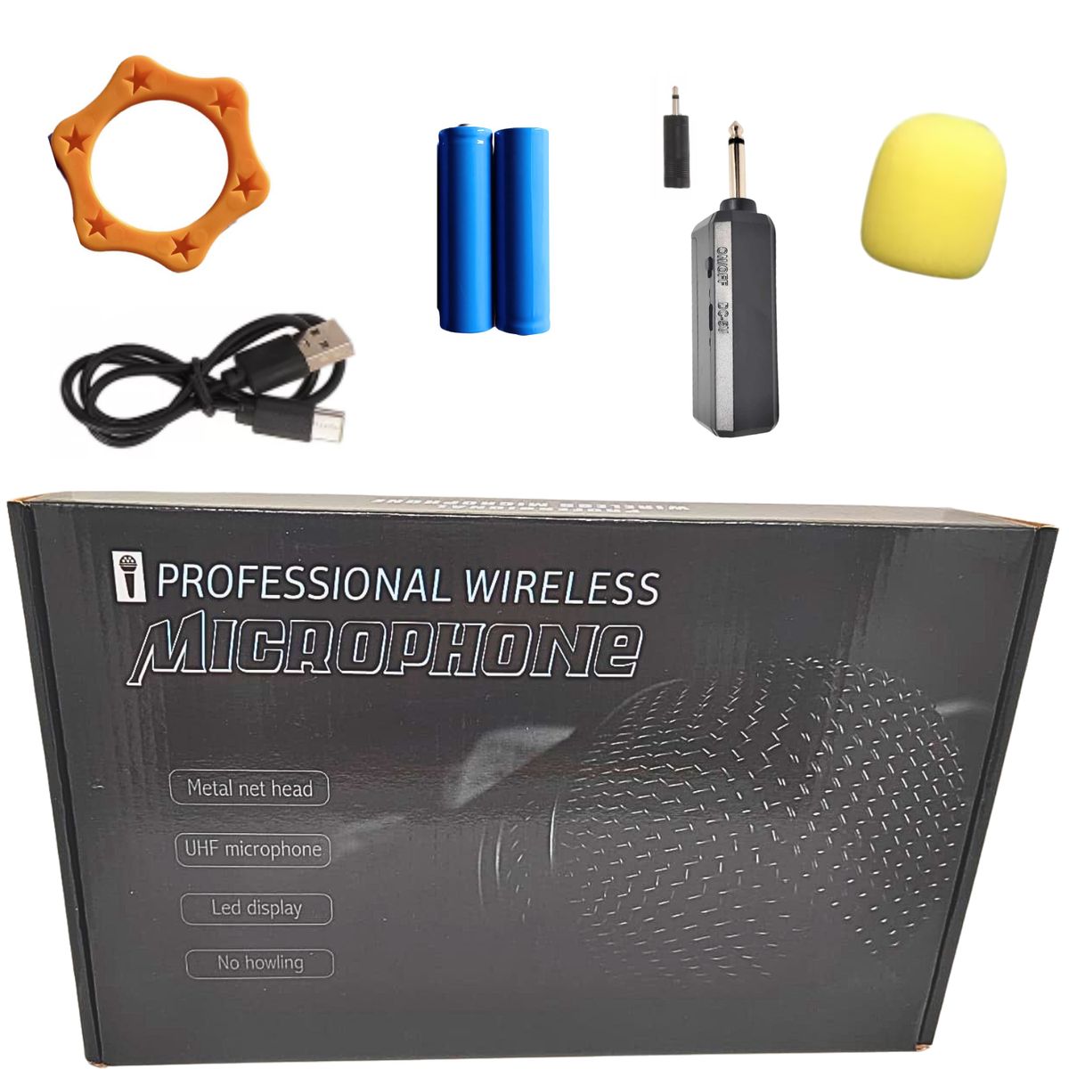 SEISA - Micrófono Inalámbricos Recargables Karaoke Wireless UHF GE5-1