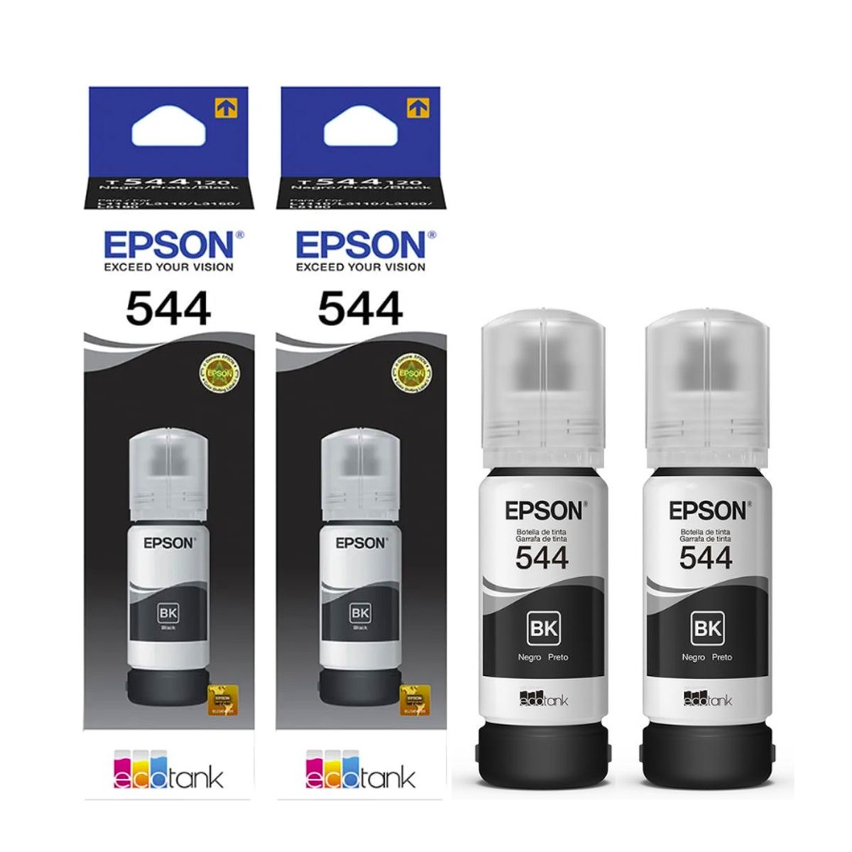 EPSON - KIT DE 2 TINTAS EPSON 544 COLOR NEGRO