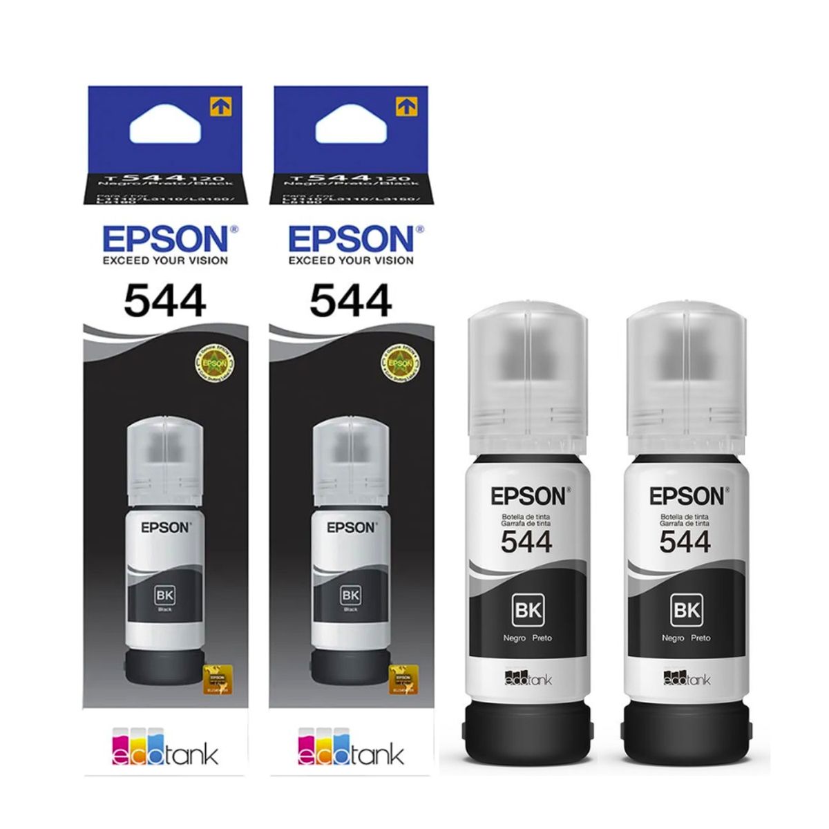 EPSON - KIT DE 2 TINTAS EPSON 544 COLOR NEGRO