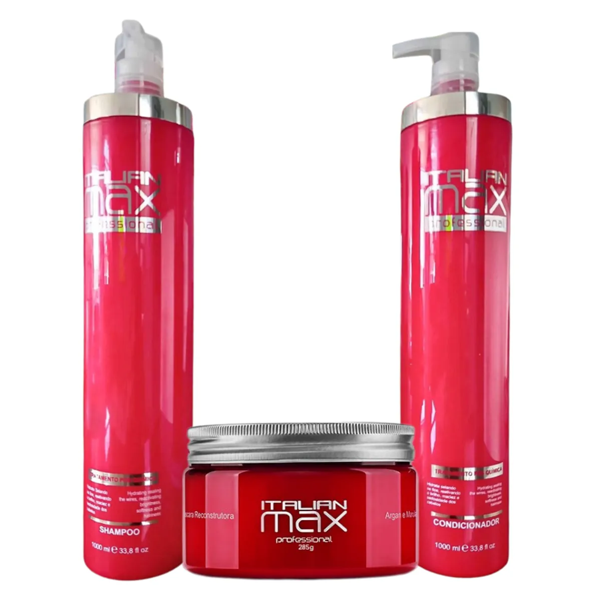 GENERICO - ITALIAN MAX - Pack Post Química Shampoo 1L + Acondicionador 1L + Mask