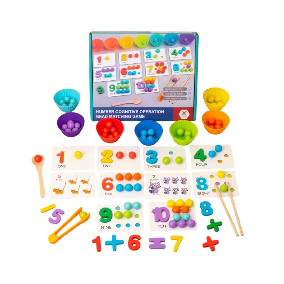 GENERICO - Juego de operaciones numéricas y clasificación Montessori