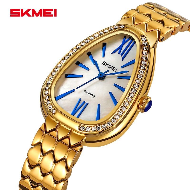 SKMEI - RELOJ SKMEI 2331 DORADO CORREA ACERO SOLIDO PARA MUJER