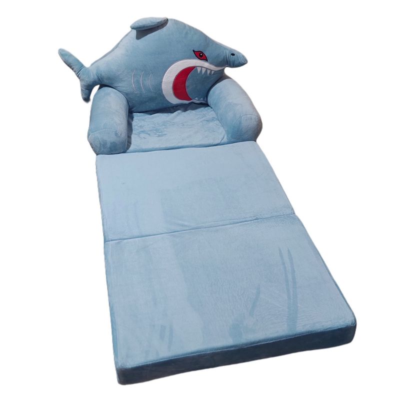 GENERICO - SOFA  ESTIRABLE  TIBURONCITO CELESTE PARA NIÑOS