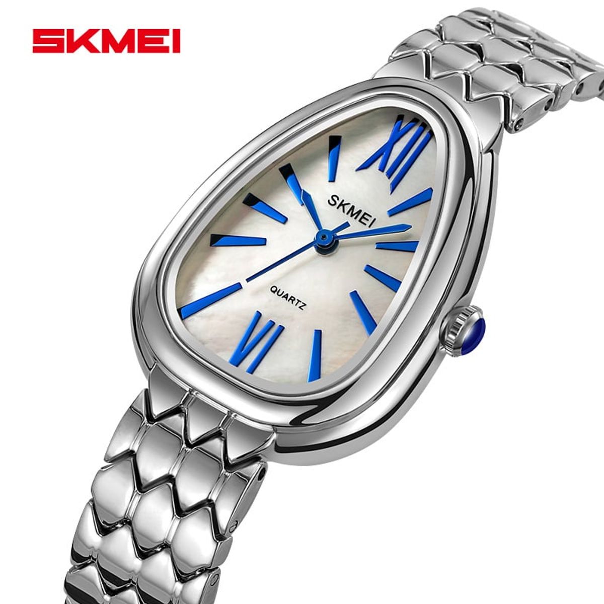 SKMEI - RELOJ SKMEI 2332 PLATEADO CORREA ACERO SOLIDO PARA MUJER