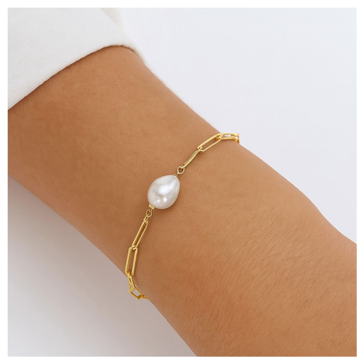 GENERICO - Pulsera Perla del Rio chunky Mujer Ajustable