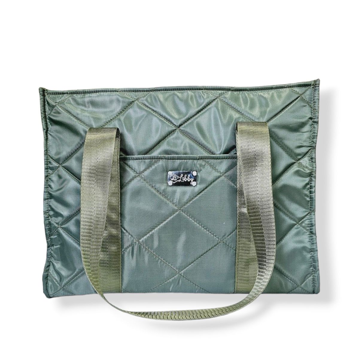 LB LIBBY CALZADOS Y ACCESORIOS - TOTE BAG LIBBY - BOLSO  VERDE DISEÑO COCOS