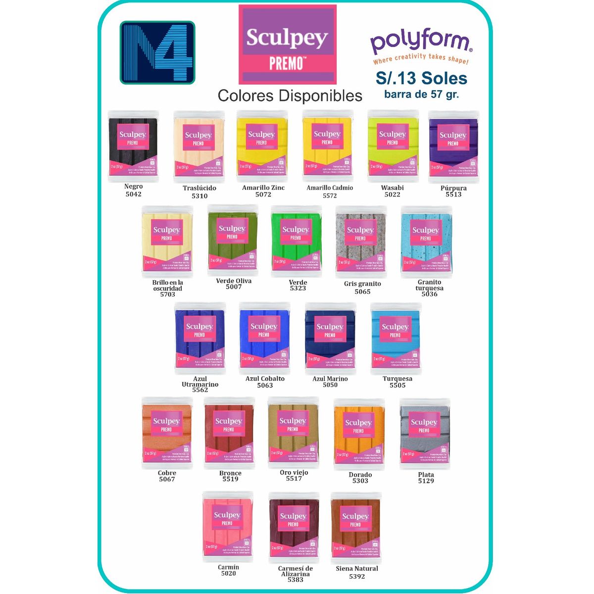 GENERICO - Arcilla polimérica Sculpey