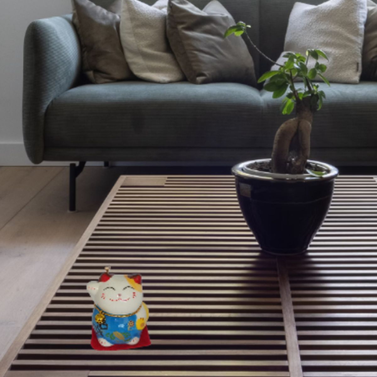 GENERICO - GATO CHINO 5 GATITOS ADORNOS DECORATIVOS