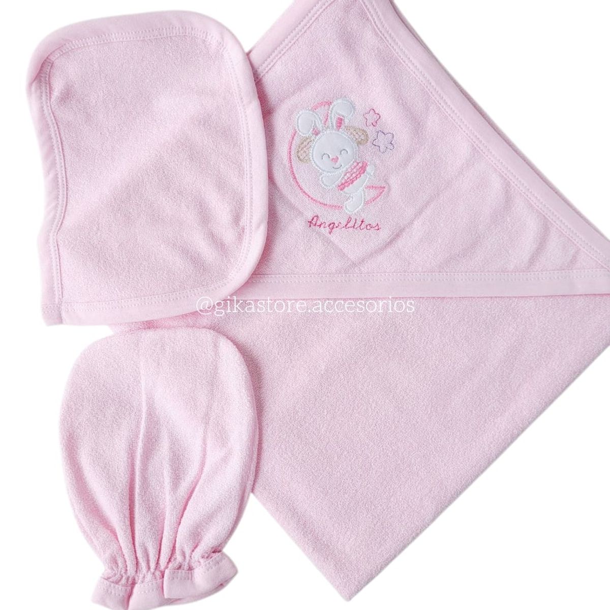 GENERICO - Toalla Bebé Básico 3 pzas - Rosado