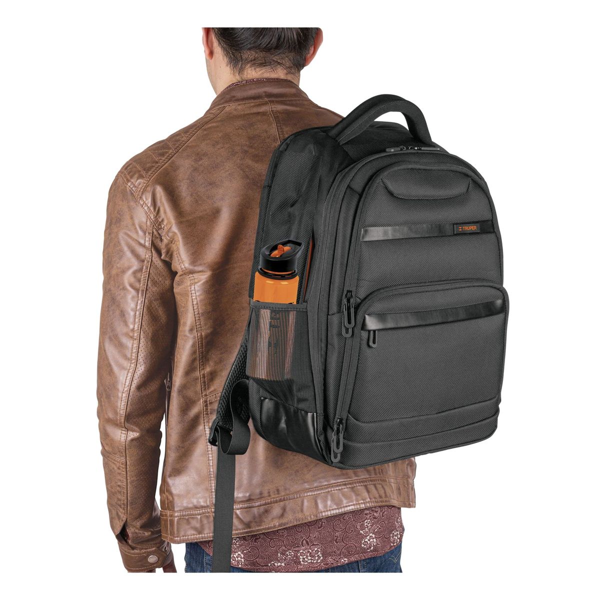 Truper - Kit camping Mochila tomatodo linterna  cuchilla plegable