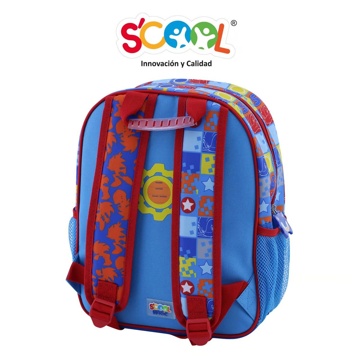 SCOOL - MOCHILA SCOOL MAGIC A4 KIDS 3D SONIC Y AMIGOS