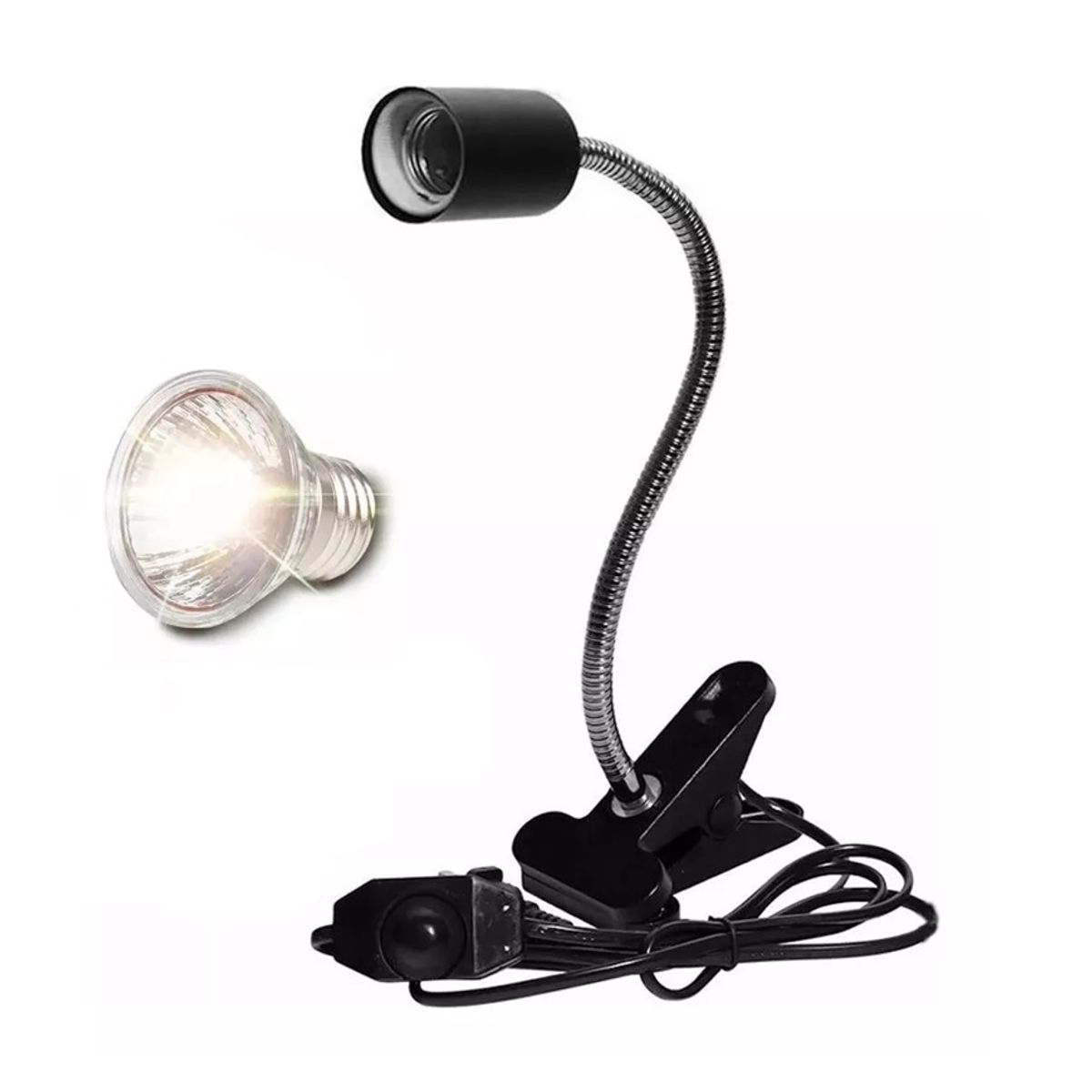 GENERICO - KIT LAMPARA + FOCO UVB + UVA PARA REPTILES MASCOTAS 50W 220V