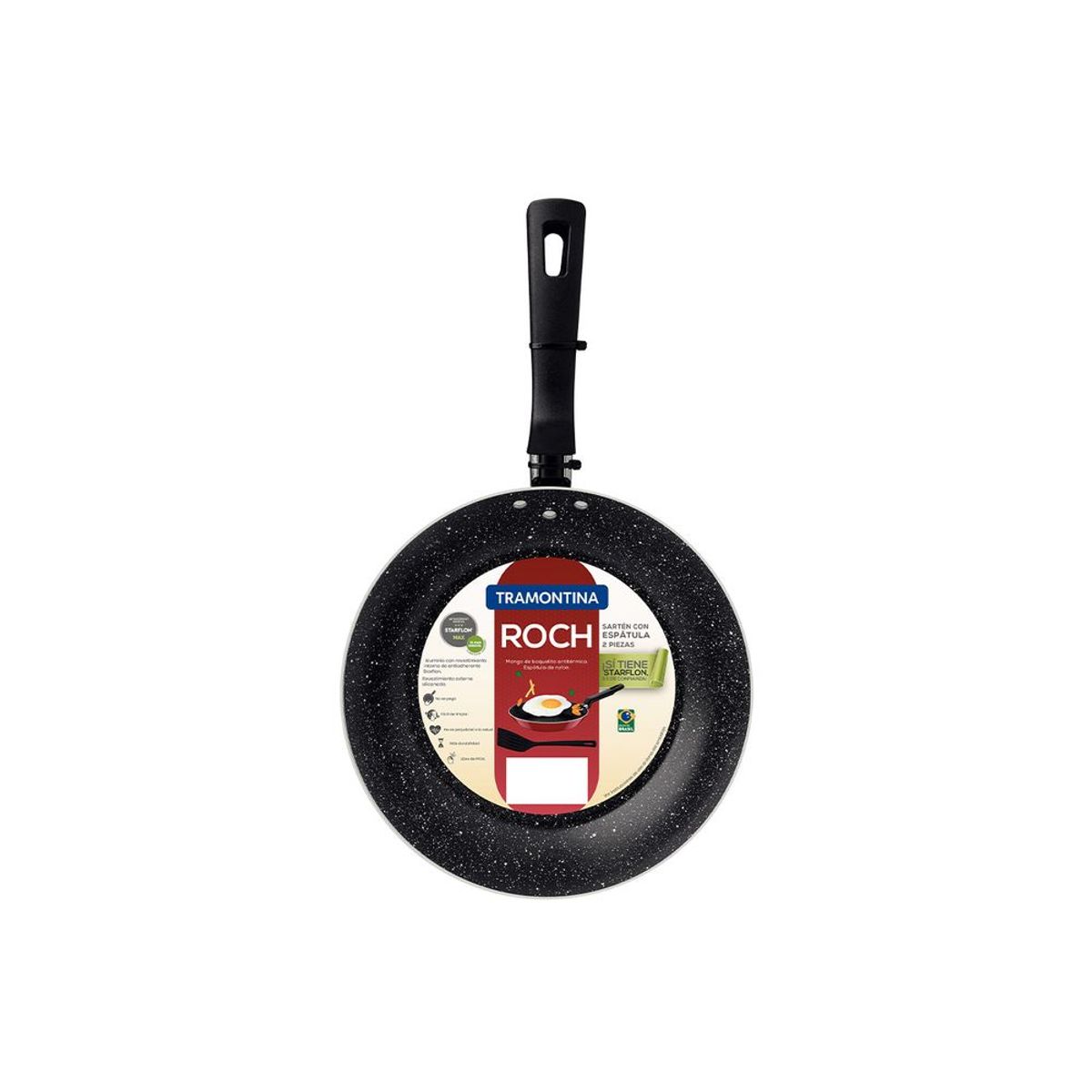 TRAMONTINA - Sarten 20Cm 1.8Mm Rojo Roch-Loreto C/Espatula 75145805