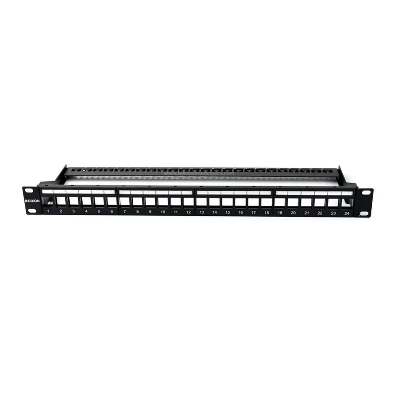 DIXON - PANEL MODULAR DIXON CAT6 24 PUERTOS 19 COLOR NEGRO PN PPKJ24