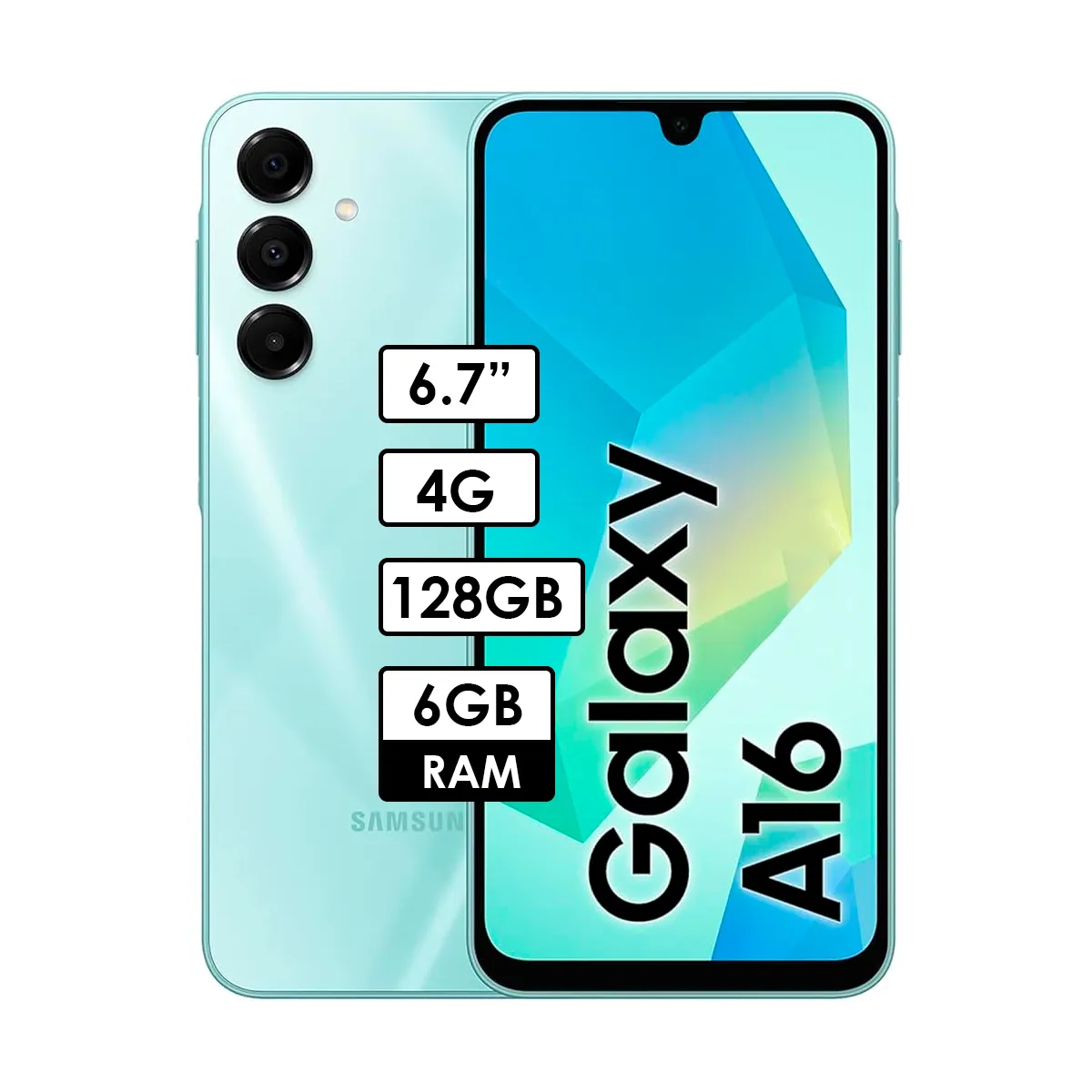 SAMSUNG - Celular Samsung Galaxy A16 4G 6GB 128GB Verde
