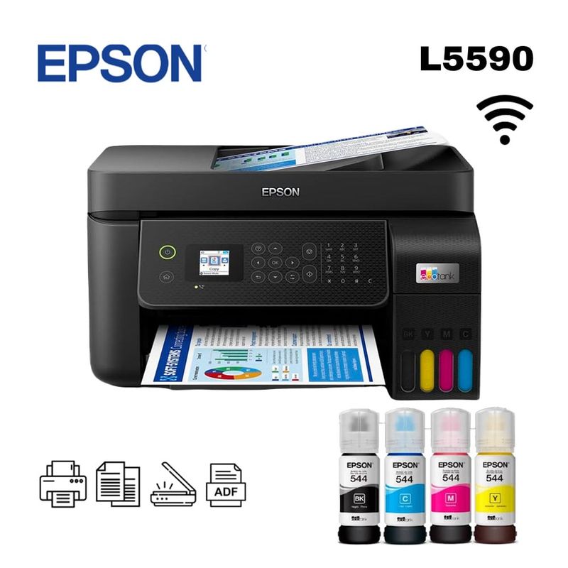 EPSON - Impresora Epson L5590 Multifun EcoTank Impri Escan Copia Fax USB Wi-Fi