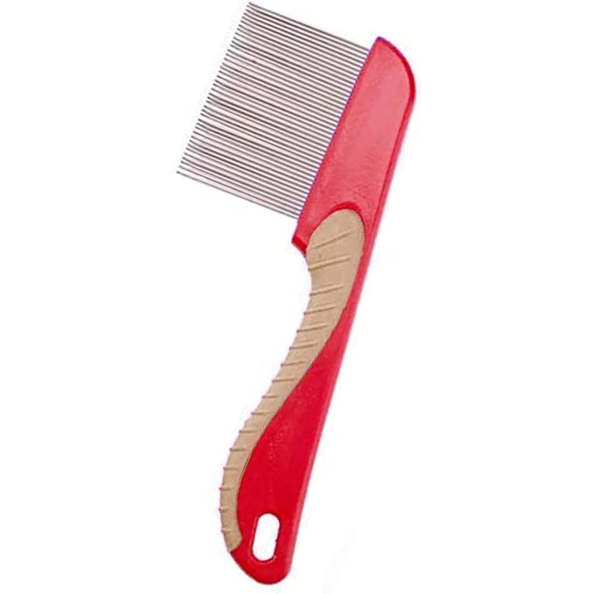 GENERICO - Peine Patrullero Metal Para Piojos Y Liendres- ROJO-GENERICO