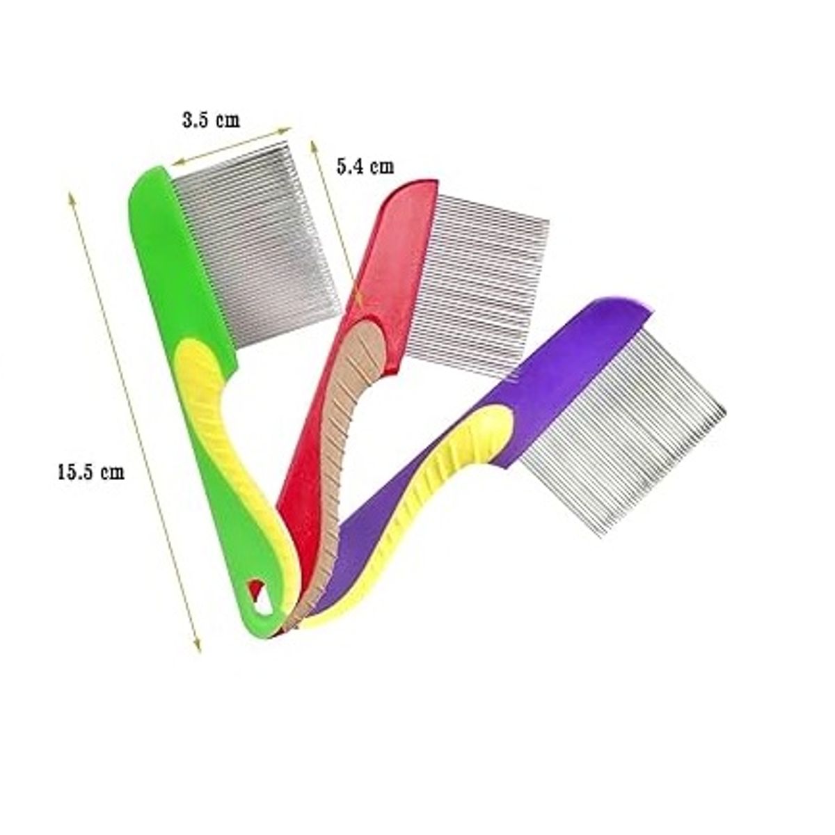 GENERICO - Peine Patrullero Metal Para Piojos Y Liendres- ROJO-GENERICO