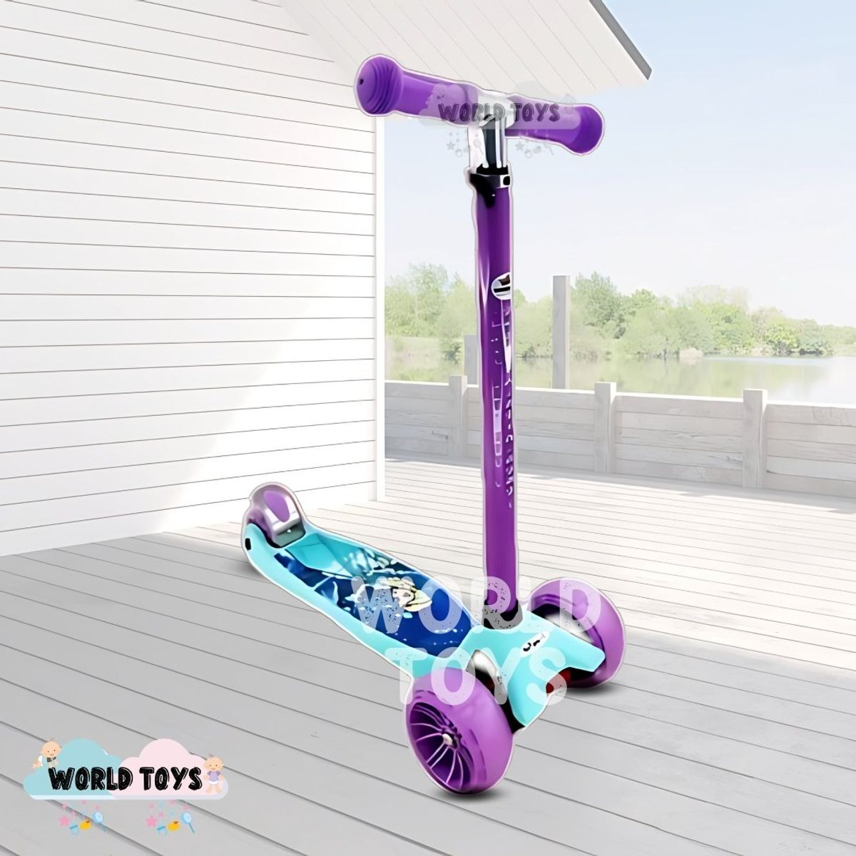 KIDS - Scooter para Niños con Kit de Protección «RALEY RIDE» Purple