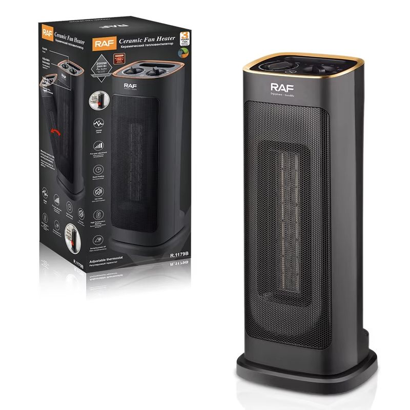 RAFF - Calefactor Electrico de Ceramica RAF Negro