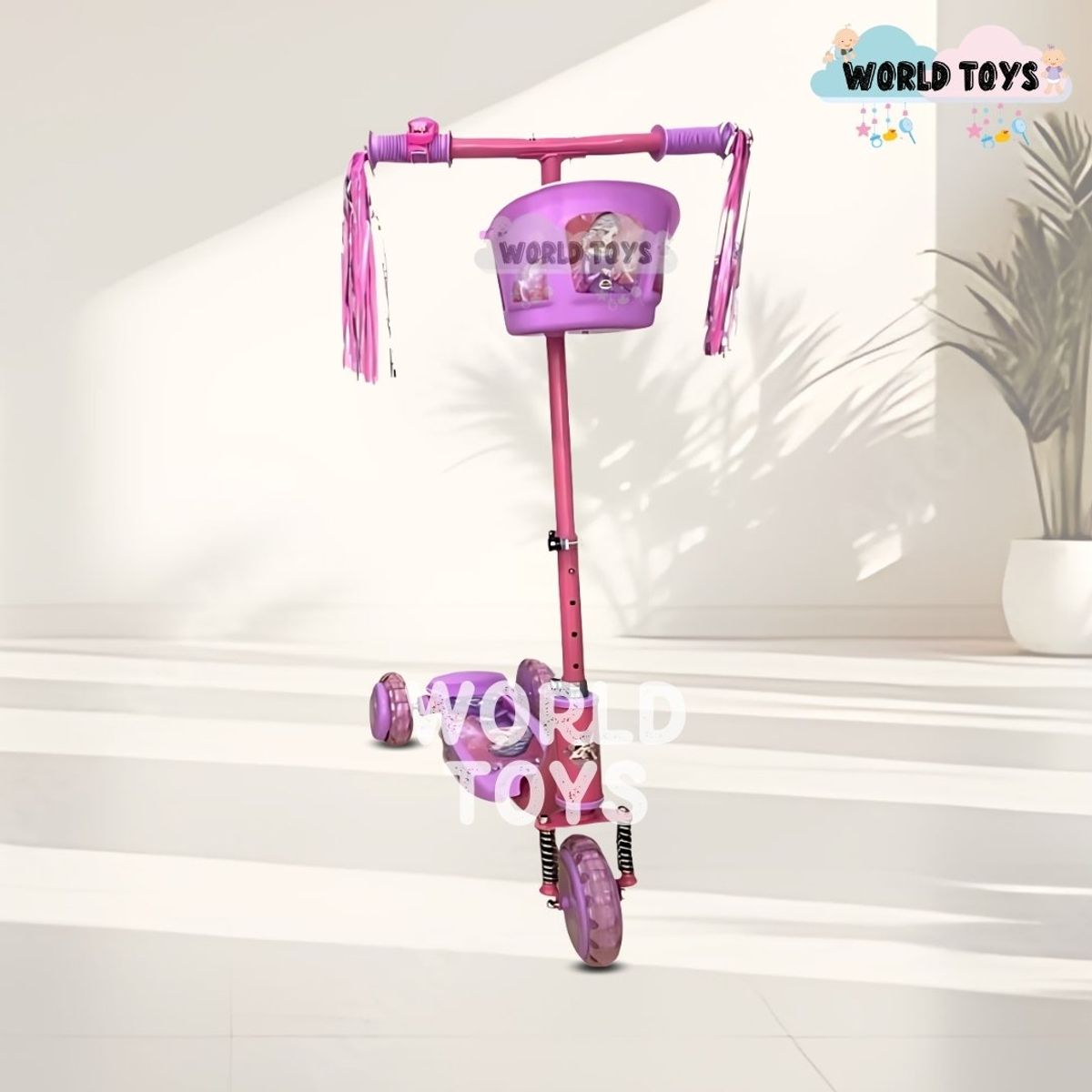 KIDS - Scooter para Niños con Kit de Protección «FUNNY RIDE» Pink