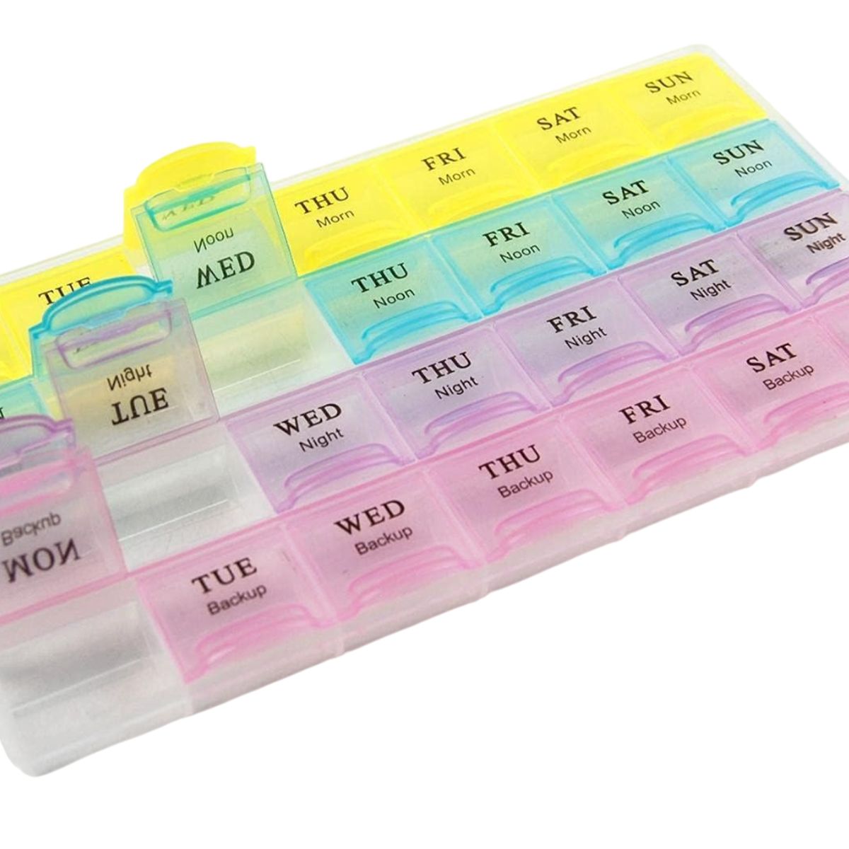 GENERICO - PASTILLERO ORGANIZADOR DE PASTILLAS MENSUAL 28 COMPARTIMIENTOS