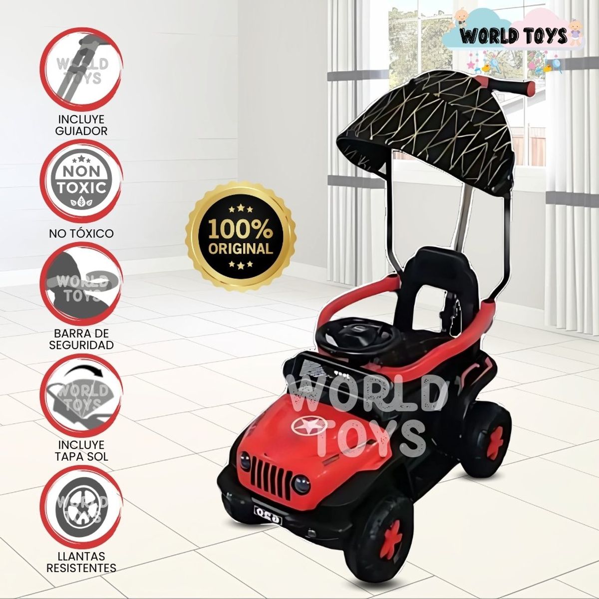 JEEP - Correpasillo Guiador Jeep «ATV STAR» Red