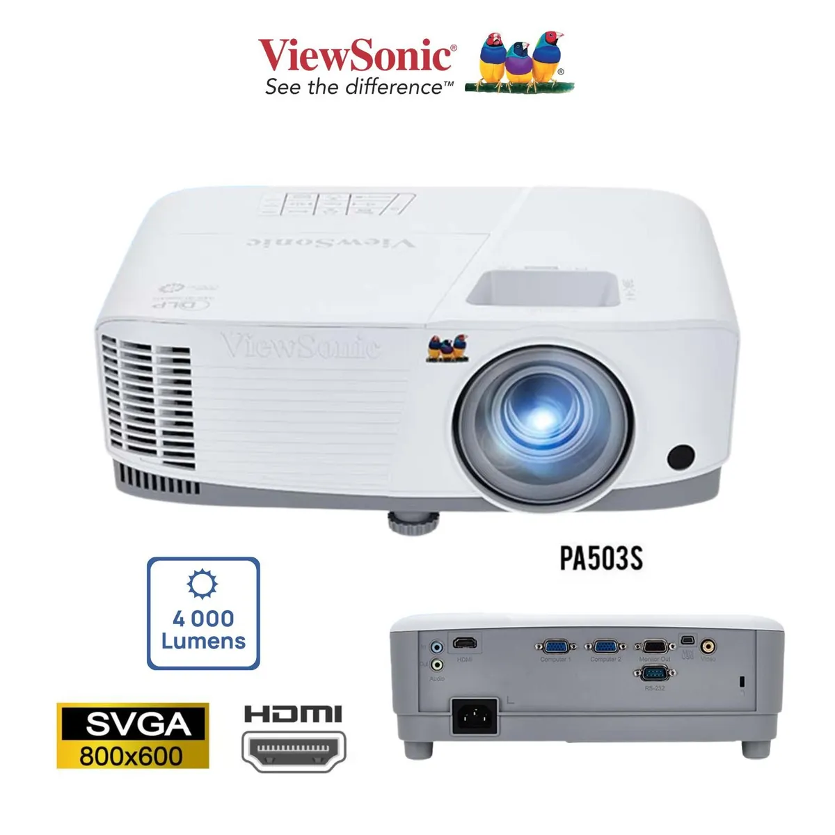 VIEWSONIC - Proyector Viewsonic PA503S SVGA 4000 LUM PA503S