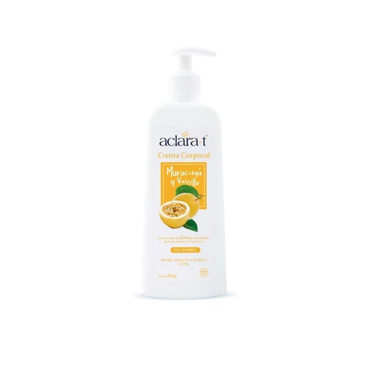 GENERICO - Crema Corporal Aclara-T Maracuyá y Vainilla 450gr