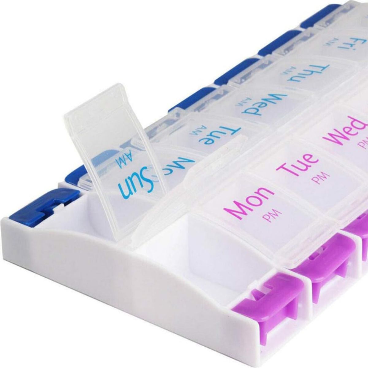 GENERICO - ORGANIZADOR DE PASTILLAS SEMANAL DOBLE TURNO AM PM 7 DÍAS