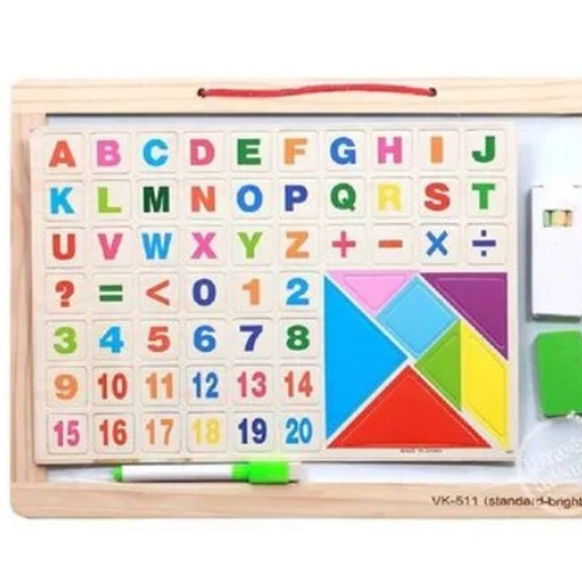 GENERICO - PIZARRA MAGNÉTICA DIDÁCTICA LETRAS Y TIZAS