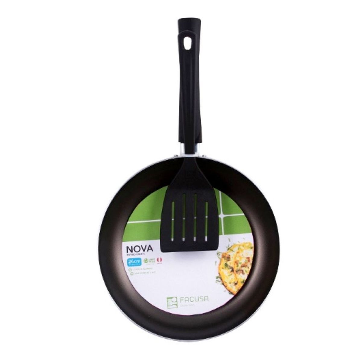 FACUSA - Sarten Antiad. Nova 24Cm +Espat. Nylon 4 - Facusa 75145645