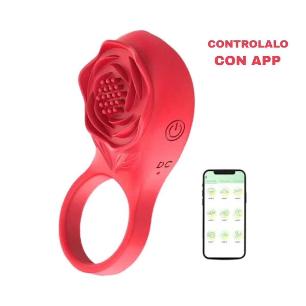 GENERICO - ANILLO CONSOLADOR VIBRADOR PEZONES CLITORIS PENE CON APP