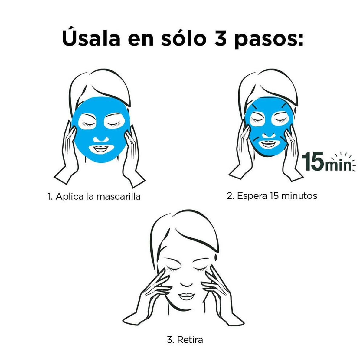 BIOAQUA - MASCARILLA FACIAL UVA BIOAQUA 10 UND