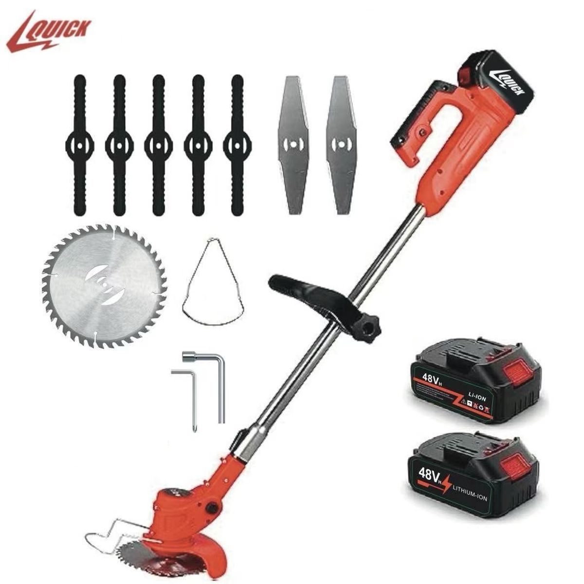 QUICK - Quick Cortadora Césped Inalámbrica 48v + 2 Baterías