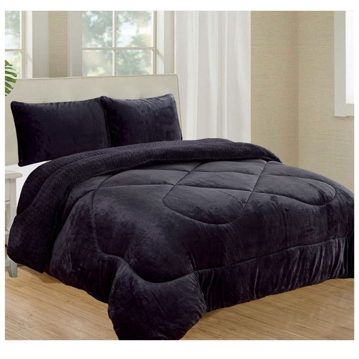 GENERICO - EDREDON PIEL DE ANGEL CON SHERPA CASATEX 3 PIEZAS