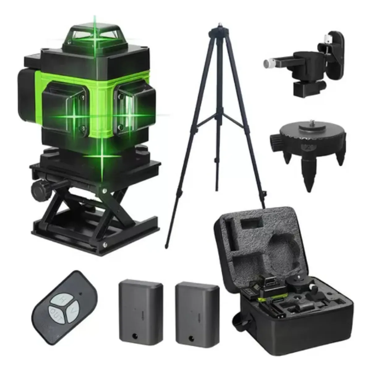 QUICK - Nivel Láser Multifuncion 16 Líneas Profesional Trípode Base