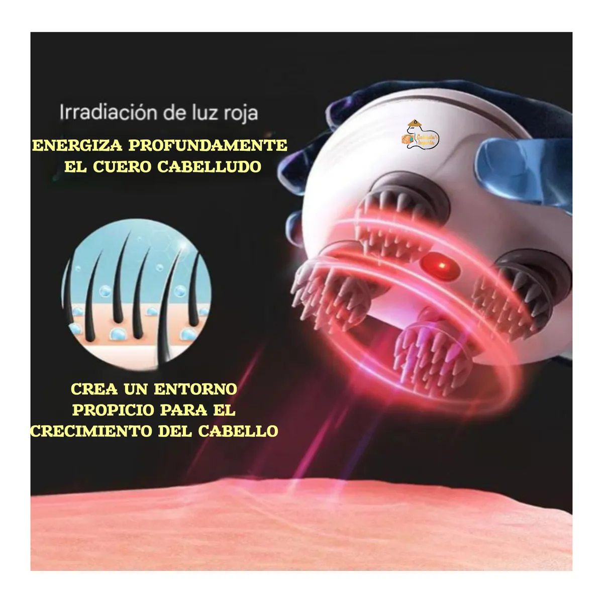 OEM - Masajeador de CABEZA y CUERPO 3D + INFRARROJO  RECARGABLE