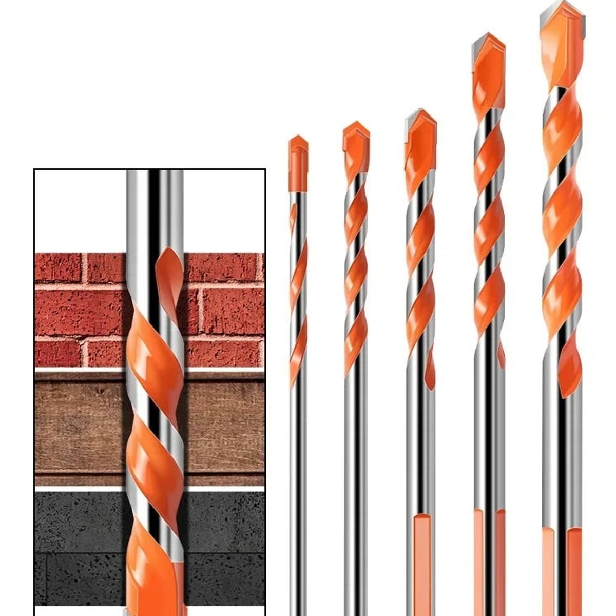 GENERICO - BROCAS MULTI-MATERIAL Set de 5 pz HSS