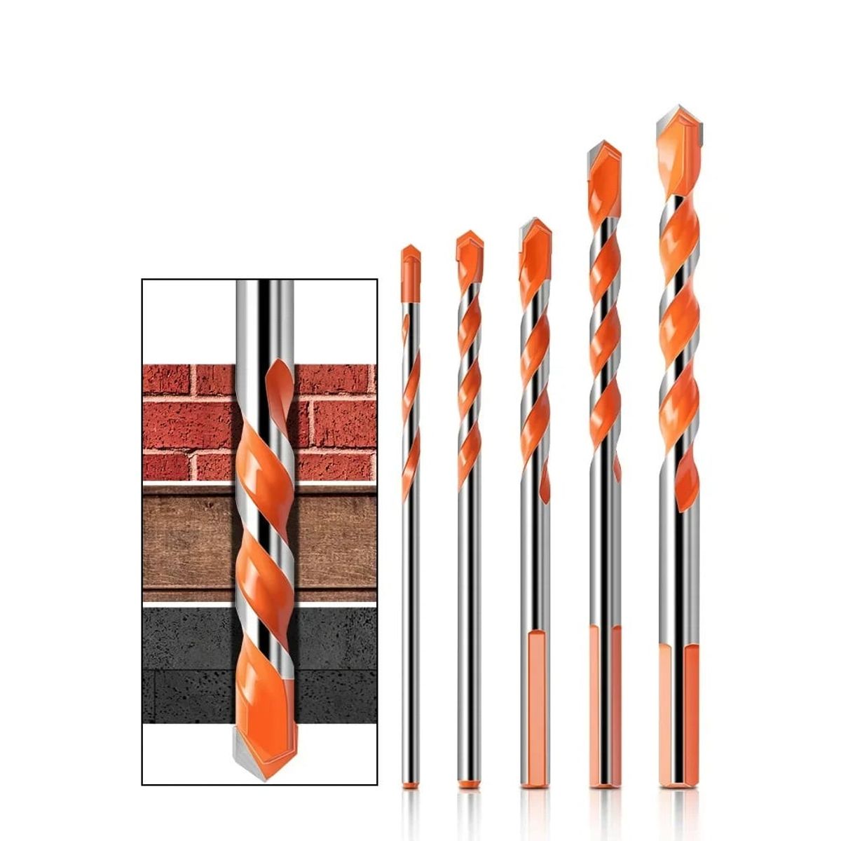 GENERICO - BROCAS MULTI-MATERIAL Set de 5 pz HSS