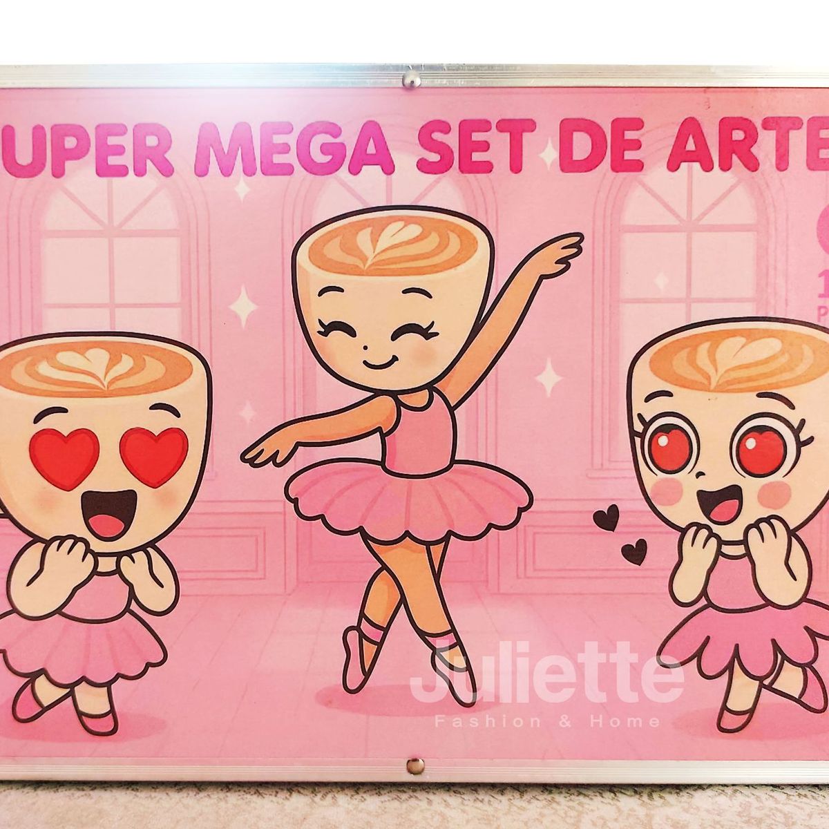 GENERICO - BAILARINA CAPUCHINA III KIT DE DIBUJO 132PCS EN MALETA ROSA